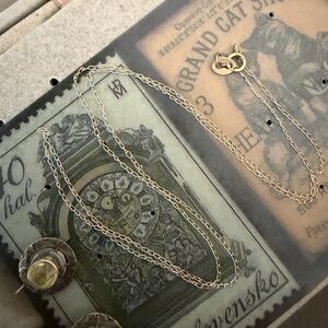 14kt signed ATL solid yellow gold dainty chain necklace